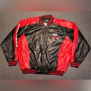 Vintage Red and Black Badgers Varsity Jacket